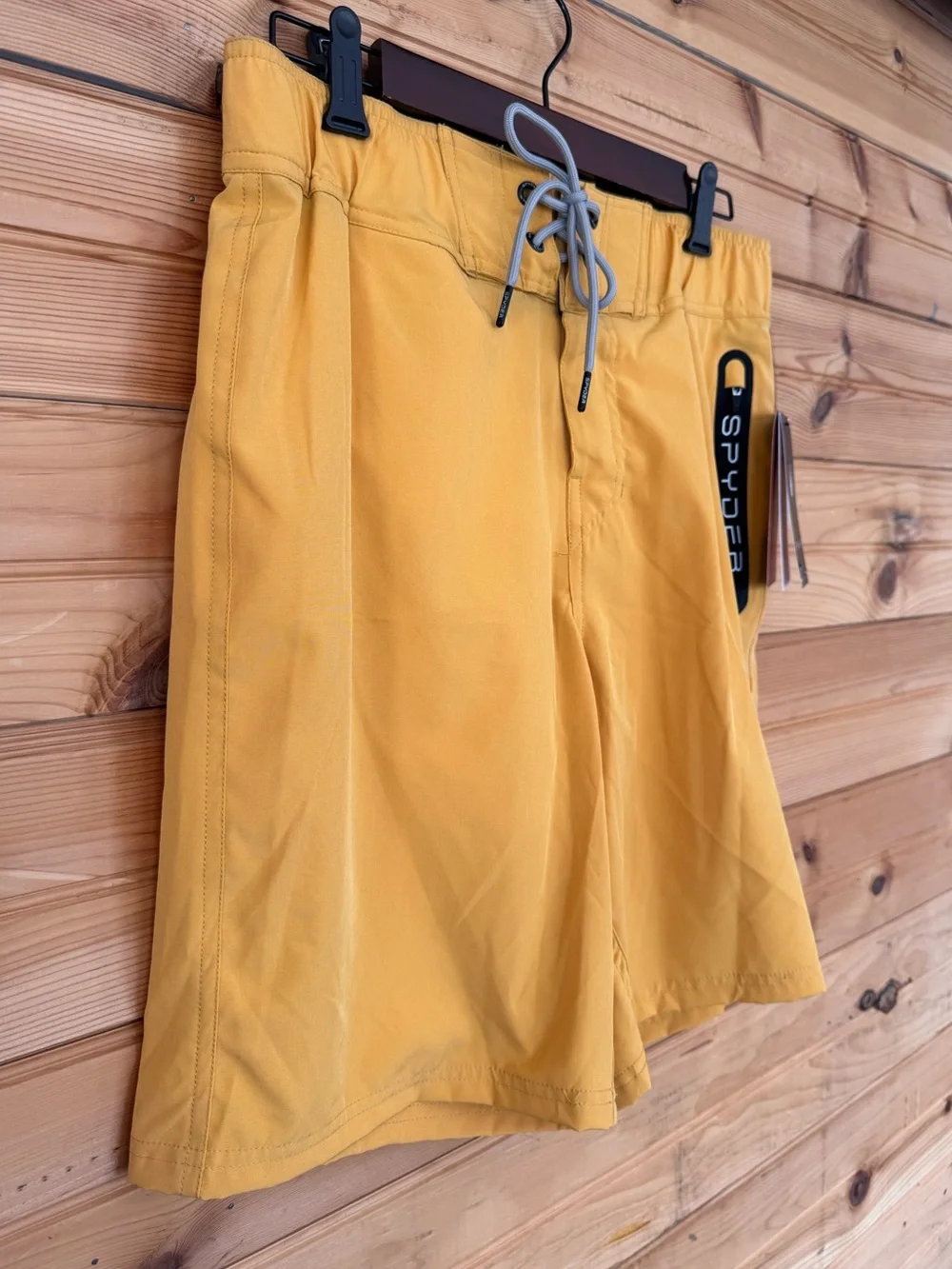SPYDER | Men’s Board Shorts / Swim Trunks | Size Medium | NWT | Mustard Yellow